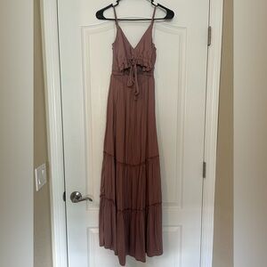Elegant Mauve Maxi Dress
